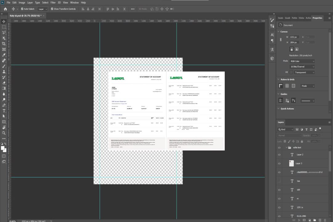 Relevé de compte Lemfi au Royaume-Uni Modèle Word et PDF, 2 pages template
